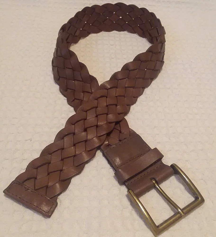Banana Republic Brown Leather Braided Belt